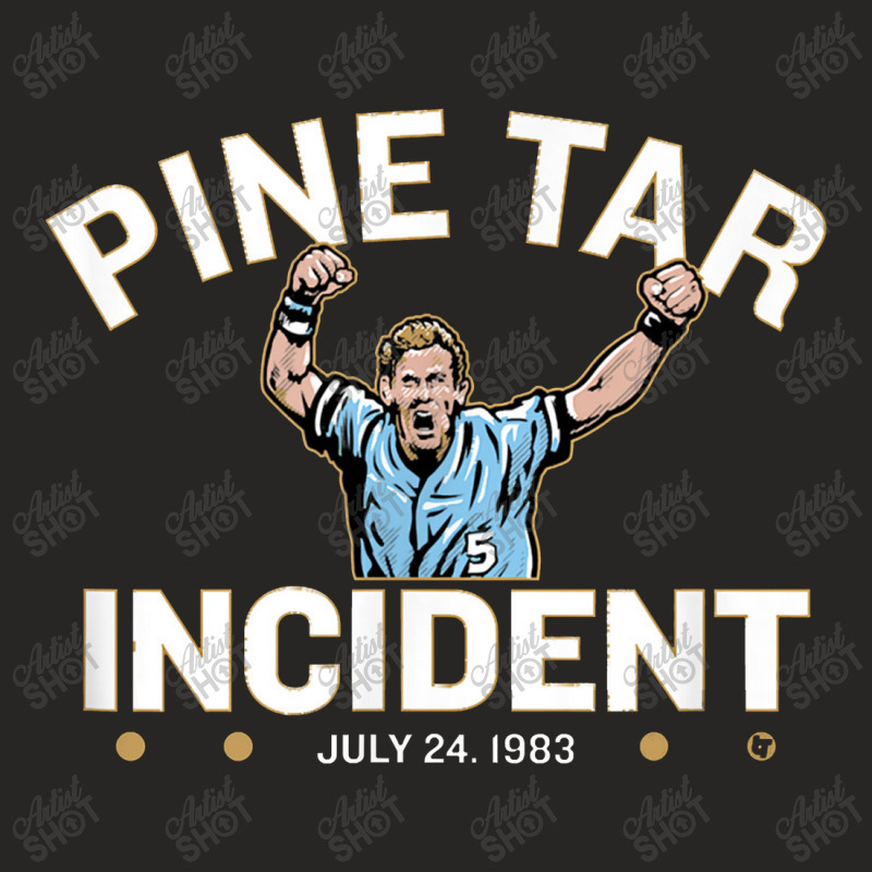 Officially Licensed George Brett Pine Tar Incident Ladies Fitted T-Shirt by kamiatun | Artistshot