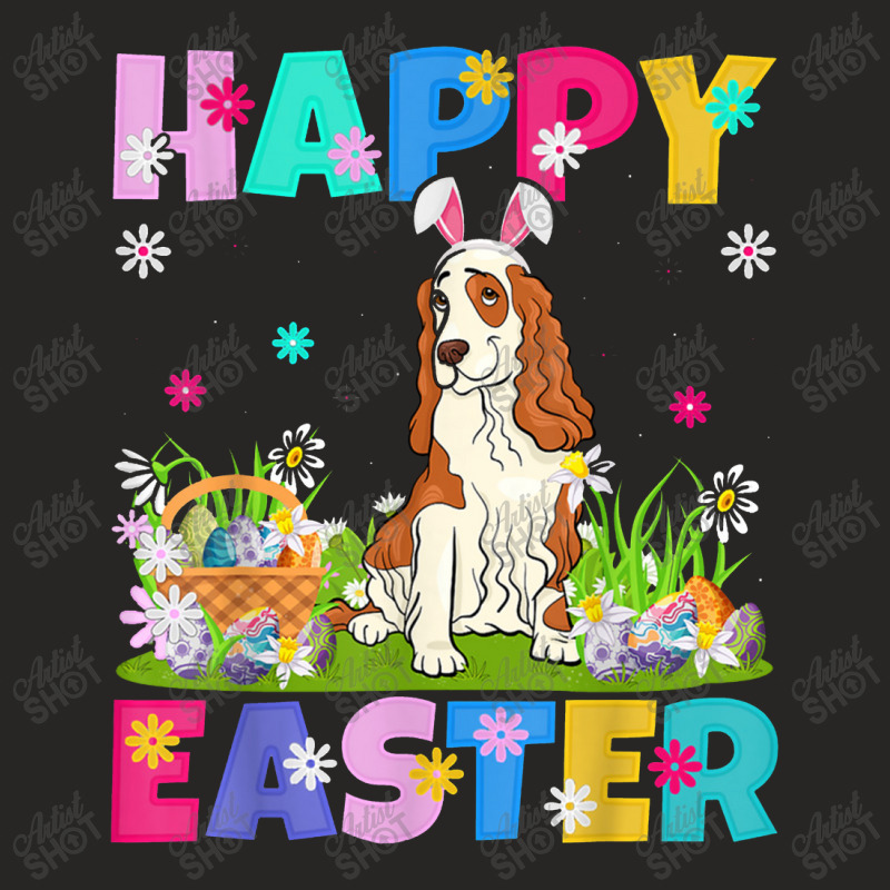 Happy Easter Bunny Cocker Spaniel Dog Easter Sunday Ladies Fitted T-Shirt by irhamtsani | Artistshot