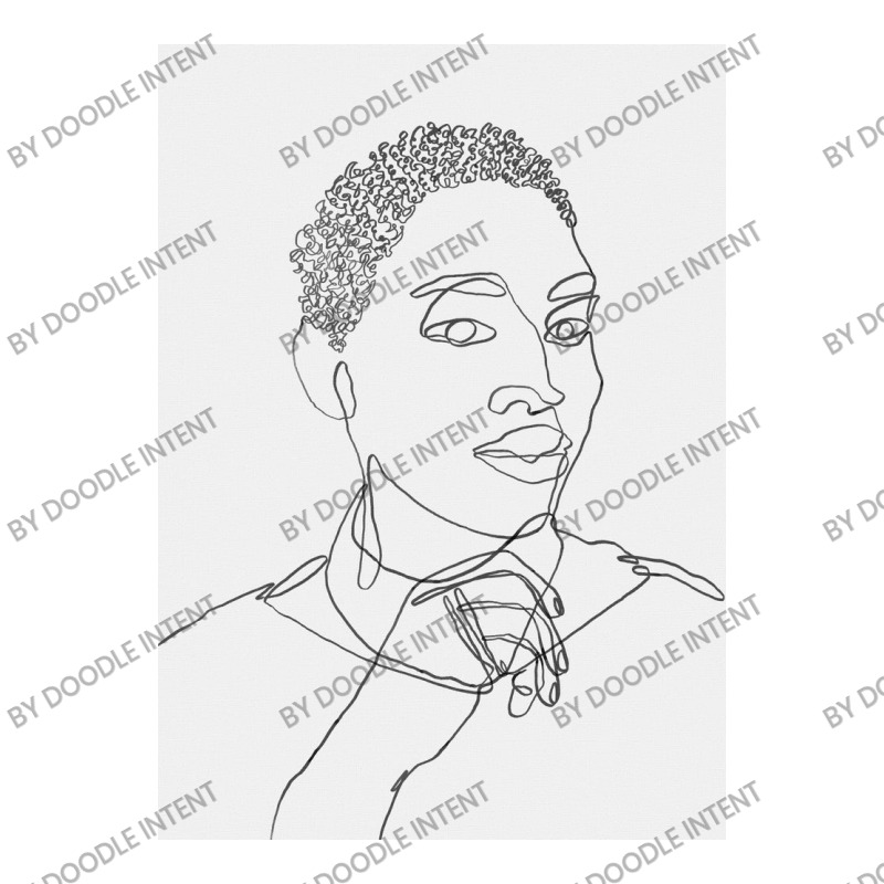 Black Woman One Line Art Crop Top by Doodle Intent | Artistshot