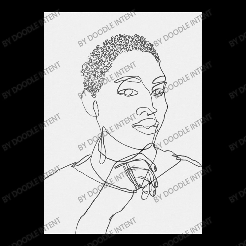 Black Woman One Line Art Cropped Hoodie by Doodle Intent | Artistshot