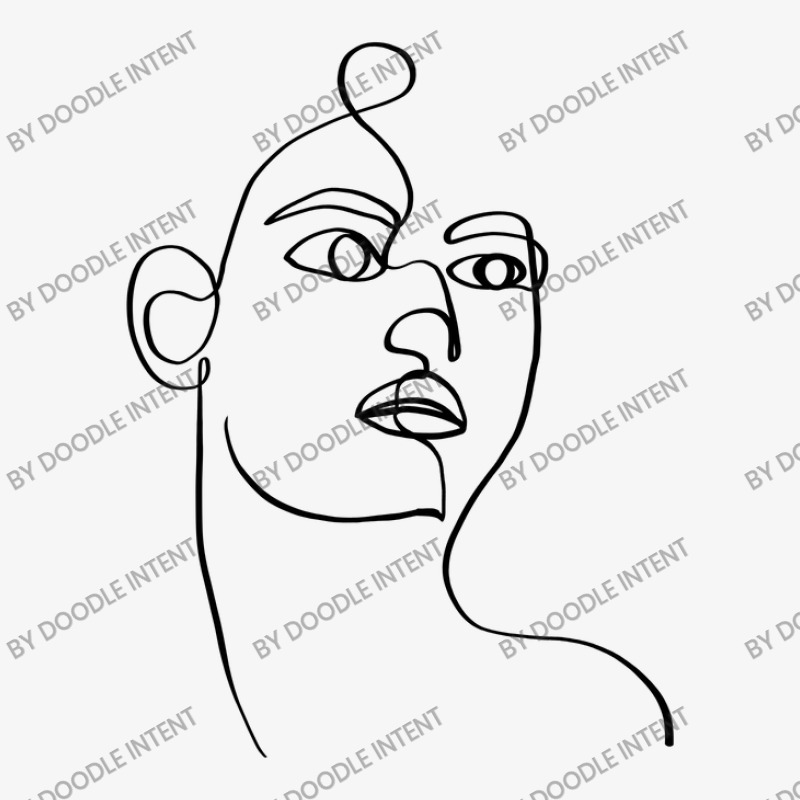 Beautiful Women One Line Art Ladies Fitted T-Shirt by Doodle Intent | Artistshot