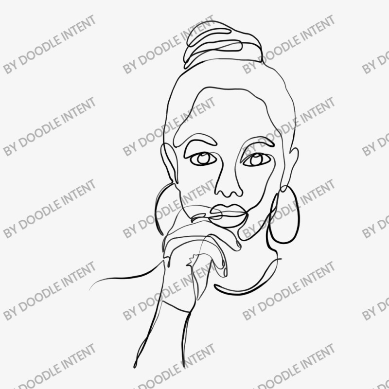 Beautiful Women One Line Art Ladies Fitted T-Shirt by Doodle Intent | Artistshot