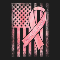 Breast Cancer American Flag Classic T-shirt | Artistshot