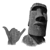 Funny Easter Island Rapa Nui Moai Statue Surfer Shaka Sign T Shirt Baby Tee | Artistshot