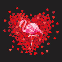 Flamingo Lovers Valentine Day Gift T  Shirt Cute Flamingo In Heart Lov T-shirt | Artistshot