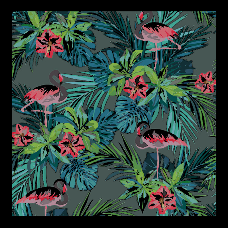 Flamingo T  Shirt Flamingo In The Tropical Forest Shades Of Blue T  Sh Men's 3/4 Sleeve Pajama Set | Artistshot