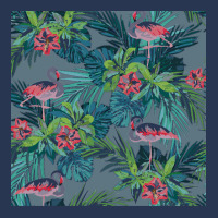 Flamingo T  Shirt Flamingo In The Tropical Forest Shades Of Blue T  Sh Men Denim Jacket | Artistshot