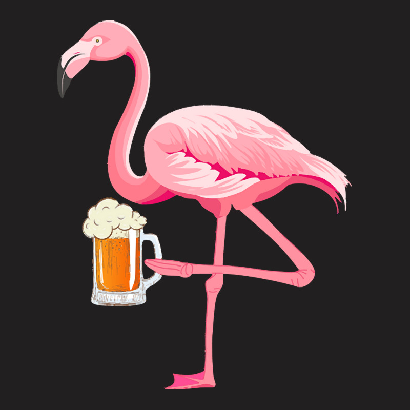 Flamingo T  Shirt Flamingo With Beer Funny T  Shirt T-shirt | Artistshot