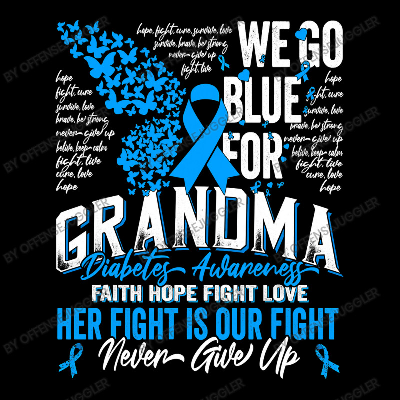 Diabetes Diabetic Type 1 Family Support Grandma We Go Blue 75 Diabetes V-Neck Tee by offensejuggler | Artistshot