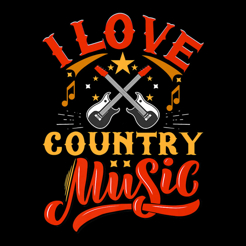 I Love Country Music Design With Guitars And Musical Notes Premium T S Cropped Sweater by zakarimullin | Artistshot