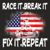 Race Break Fix Repeat Go Kart Cart Racer Gokart Racing T Shirt Ladies Fitted T-shirt | Artistshot