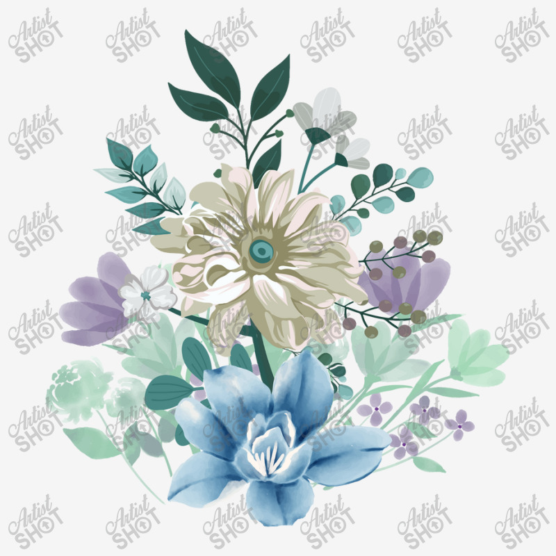 Daisy Flower Arrangement With Blue Flower Adjustable Cap by MyVirtualGarden | Artistshot