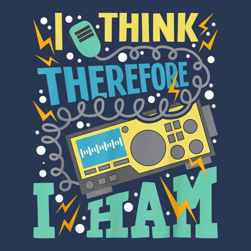 I Think Therefore I Ham   Ham Radio Amateur Radio Operator T Shirt Men Denim Jacket by kadejahdomenick | Artistshot