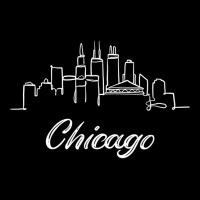 Chicago City Skyline American Outline Illinois Souvenir Idea T Shirt Women's V-neck T-shirt | Artistshot