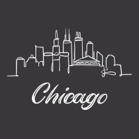 Chicago City Skyline American Outline Illinois Souvenir Idea T Shirt Ladies Curvy T-shirt | Artistshot