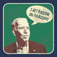 Joe Biden I Get Pudding On Thursdays Political Satire Ladies Denim Jacket | Artistshot