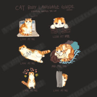 Cat Body Language Guide 47 Paws Black Cat Ladies Fitted T-shirt | Artistshot