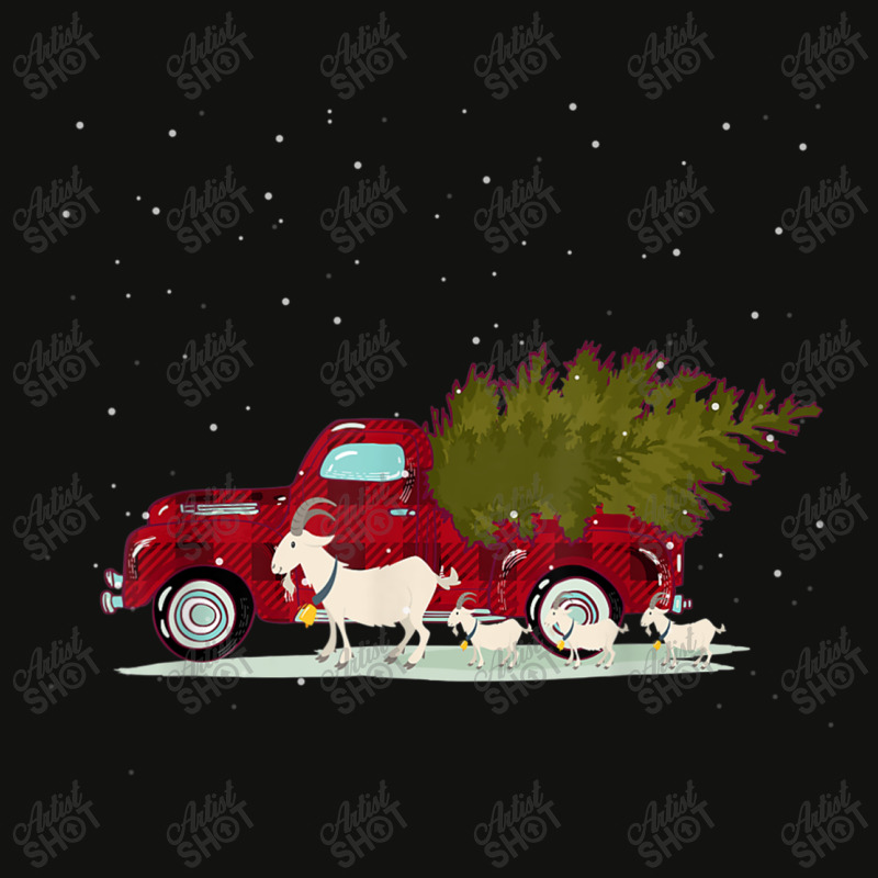Goat Red Plaid Truck Christmas Scorecard Crop Tee | Artistshot