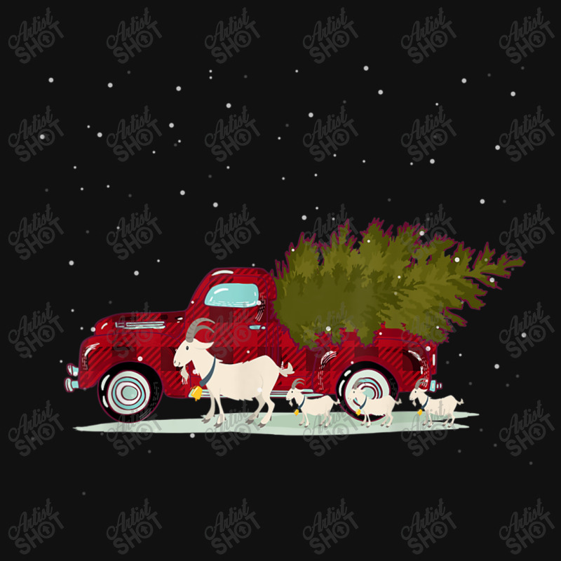 Goat Red Plaid Truck Christmas Pencil Skirts | Artistshot