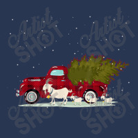 Goat Red Plaid Truck Christmas Ladies Denim Jacket | Artistshot