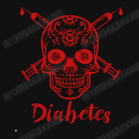 Diabetes Diabetic Red Skull Insulin Diabetic Diabetes Awareness Landscape Canvas Print | Artistshot