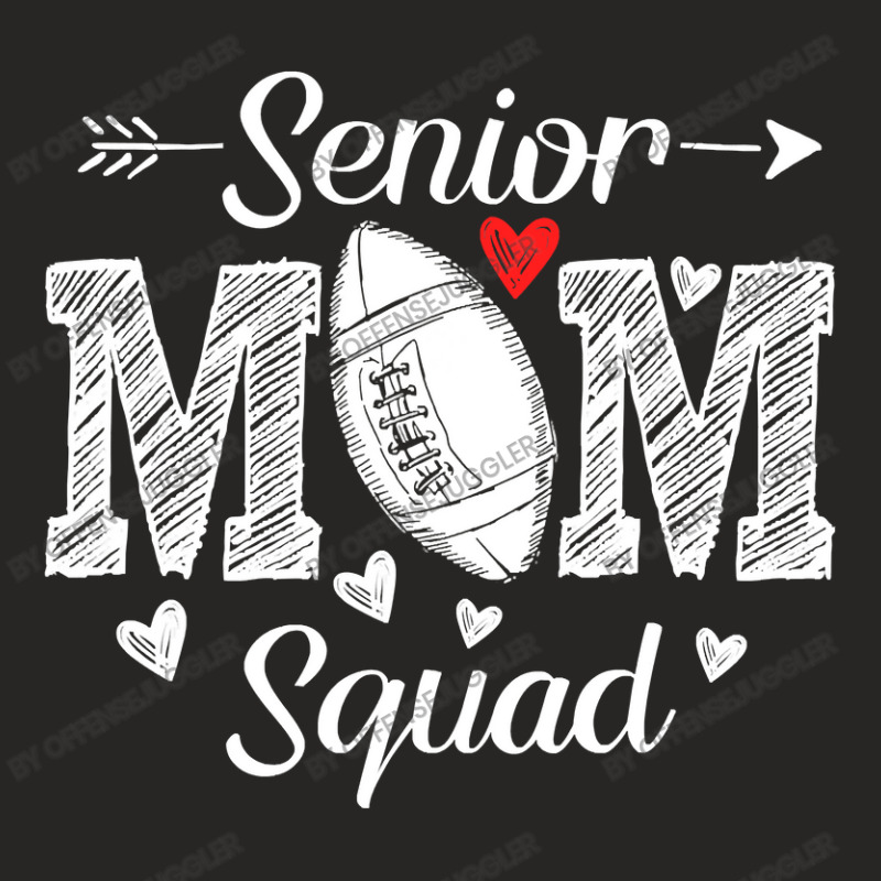 Football Senior Football Mom Squad 10 Football Player Ladies Fitted T-Shirt by offensejuggler | Artistshot