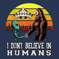 I Dont Believe In Humans Bigfoot Alien Ufo Flying Object T Shirt Men Denim Jacket | Artistshot