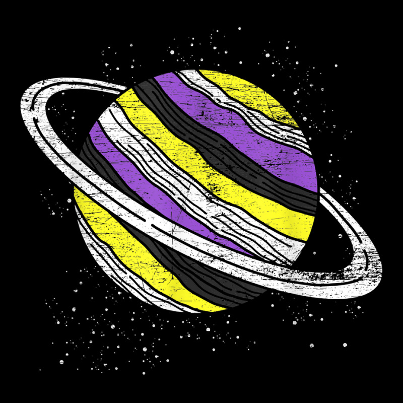 Nonbinary Flag Genderfluid Planet Agender Saturn Non Binary T Shirt Long Sleeve Shirts by oluwafemimccullers | Artistshot