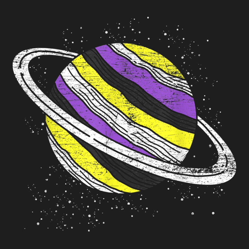 Nonbinary Flag Genderfluid Planet Agender Saturn Non Binary T Shirt Classic T-shirt by oluwafemimccullers | Artistshot