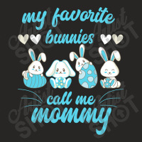 My Favorite Bunnies Call Me Mommy Ladies Fitted T-shirt | Artistshot