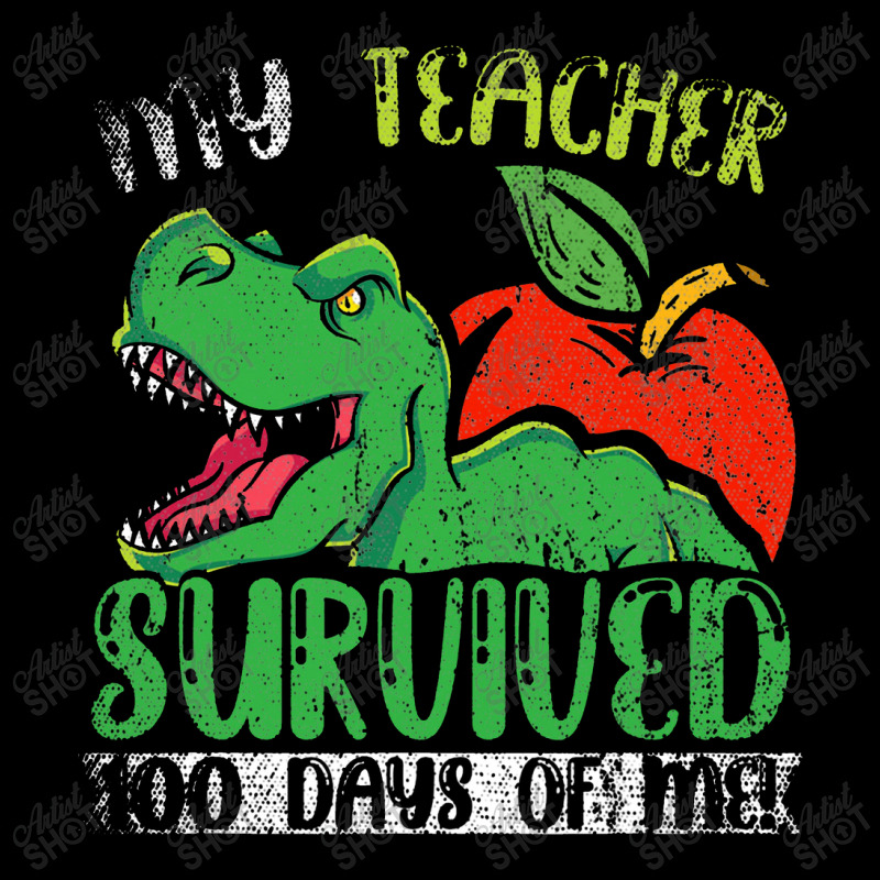 My Teacher Survived 100 Days Of Me 100 Days Of School V-neck Tee | Artistshot