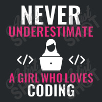 Never Underestimate A Girl Who Loves Coding Software Crewneck Sweatshirt | Artistshot