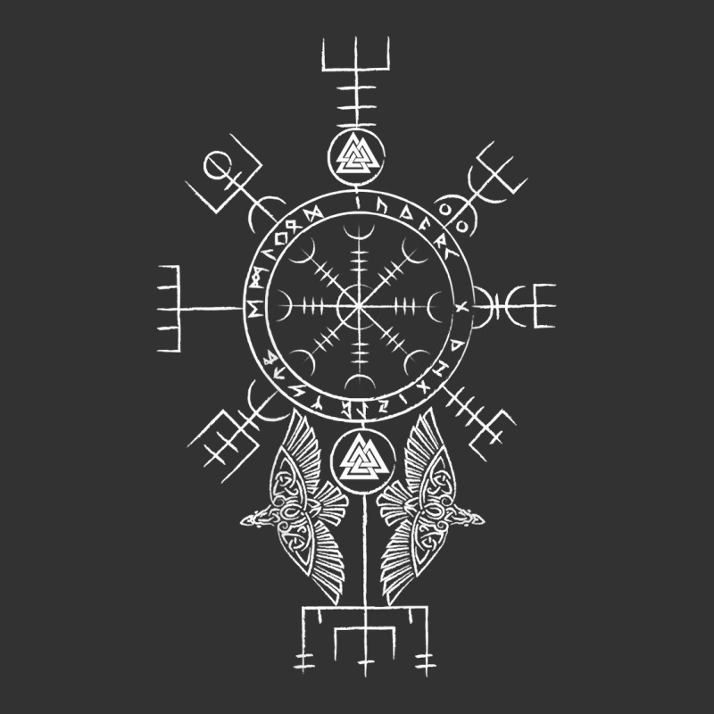 Viking Symbols Print On Back   Aegishjalmur Vegvisir Valknut T Shirt Baby Bodysuit by oluwafemimccullers | Artistshot