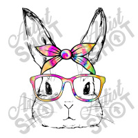 Womens Dy Cute Bunny Face Tie Dye Glasses Easter Day V Neck Unisex Hoodie | Artistshot