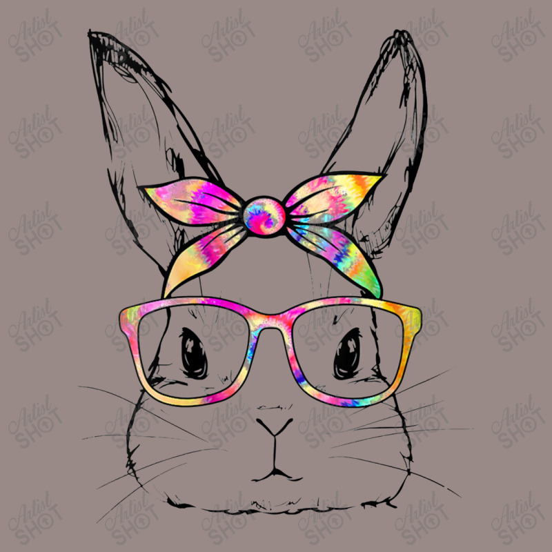 Womens Dy Cute Bunny Face Tie Dye Glasses Easter Day V Neck Vintage T-shirt | Artistshot