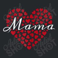 Womens Mother's Day   Gift Mama Red Hearts Graphic Crewneck Sweatshirt | Artistshot