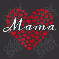 Womens Mother's Day   Gift Mama Red Hearts Graphic Vintage Hoodie | Artistshot