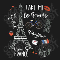 Womens Paris Shirt Eiffel Tower French Gift France Quote Travel Hoodie & Jogger Set | Artistshot