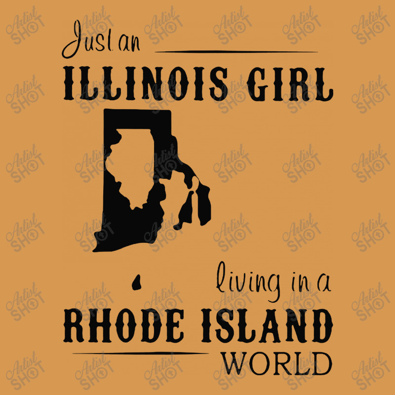 Just An Illinois Girl Living In A Rhode Island World Map Vintage T-shirt | Artistshot