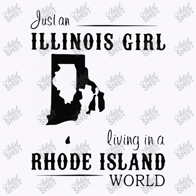 Just An Illinois Girl Living In A Rhode Island World Map Tank Top | Artistshot