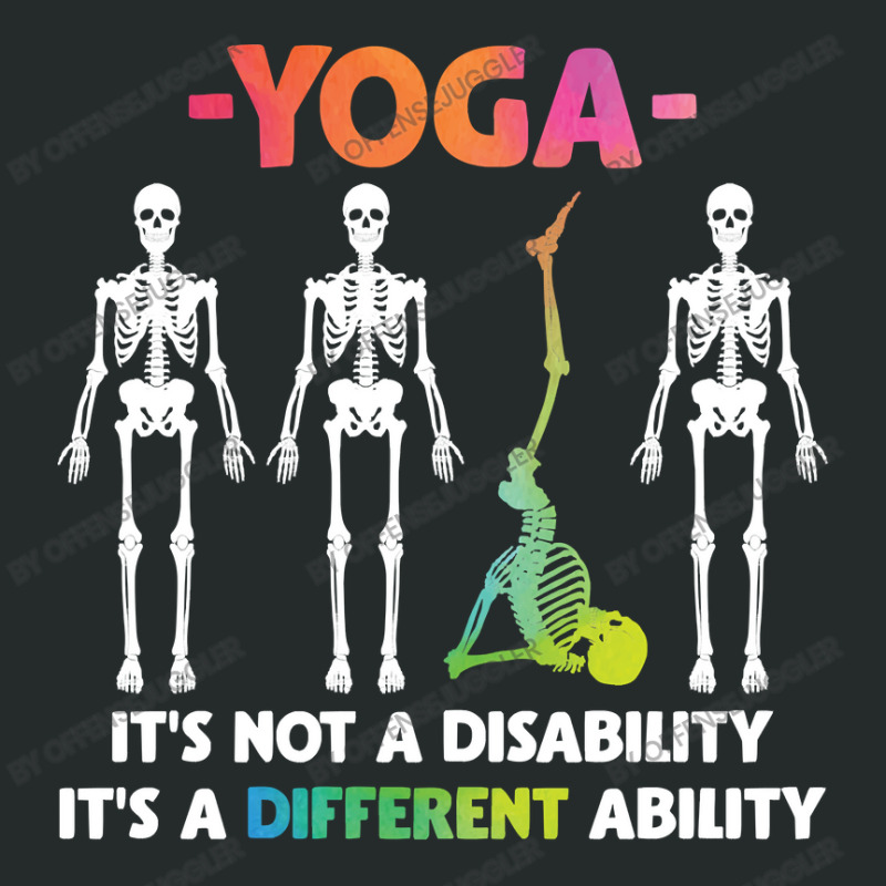 Yoga Fitness Not Disability Different Ability Skeleton 327 Bodybuildin Women's Triblend Scoop T-shirt by offensejuggler | Artistshot