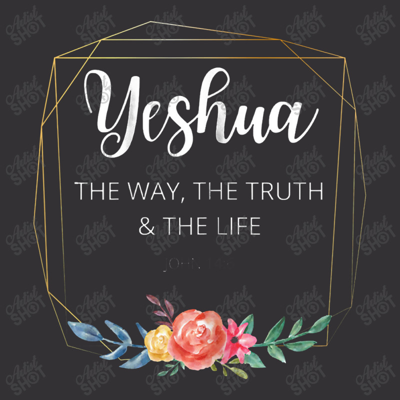 Yeshua Jesus The Way Truth Life Christian Faith Scripture Vintage Hoodie And Short Set | Artistshot