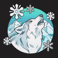 Wolf T  Shirt Wolf Wildlife Animal   Snowflake Wolf And A Dream Catche T-shirt | Artistshot