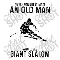 Never Underestimate An Old Man Who Loves Giant Slalom V-neck Tee | Artistshot