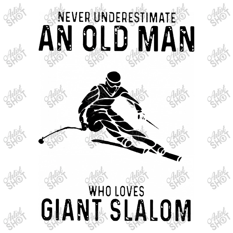 Never Underestimate An Old Man Who Loves Giant Slalom V-neck Tee | Artistshot