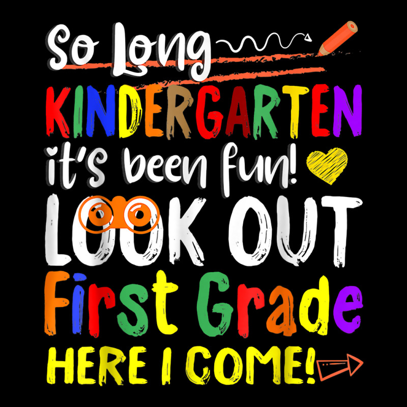 So Long Kindergarten Here I Come 1 Grade Kids Graduation Fun T Shirt Face Mask | Artistshot