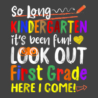 So Long Kindergarten Here I Come 1 Grade Kids Graduation Fun T Shirt Vintage T-shirt | Artistshot