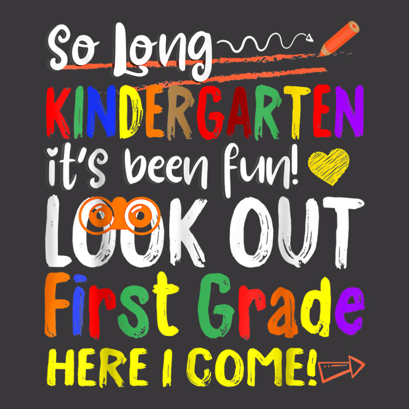 So Long Kindergarten Here I Come 1 Grade Kids Graduation Fun T Shirt Ladies Curvy T-shirt | Artistshot