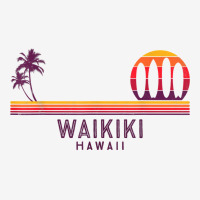 Vintage Hawaii Waikiki Beach Palm Trees   Surf T Shirt Throw Pillow | Artistshot