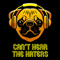Can't Hear The Haters Headphones Music Loving Pug Dog T Shirt Throw Pillow | Artistshot